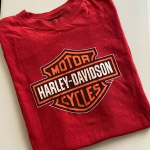 Red Vintage Harley Davidson Tshirt